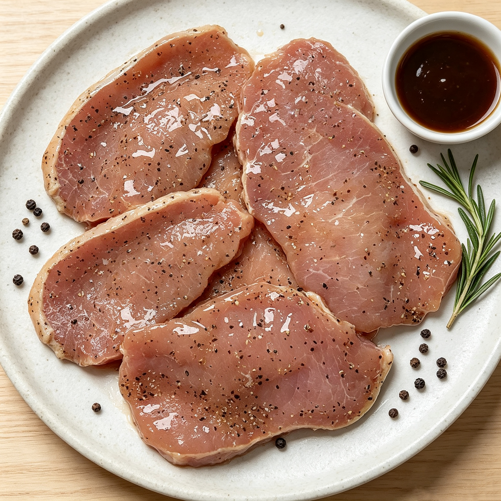 Marinated Black Pepper Pork Chop