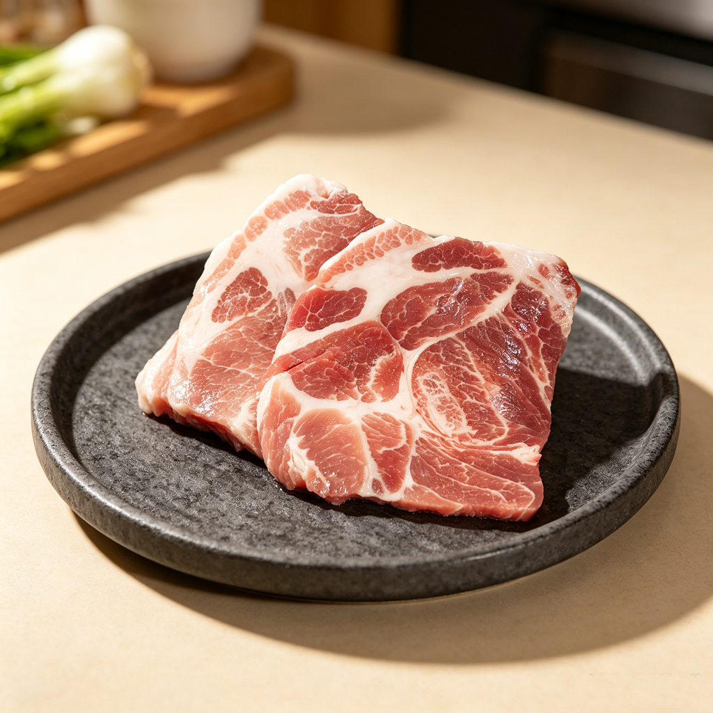 Frozen Raw Pork Shoulder Steaks